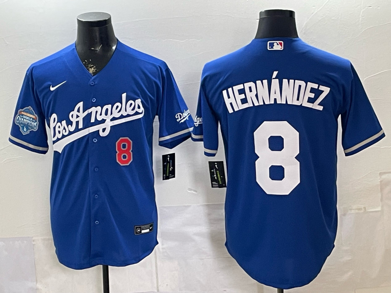 Men Los Angeles Dodgers #8 Hernandez blue Game 2026 Nike MLB Jersey 04010001